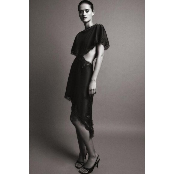 ZARA ZW COLLECTION CUT-OUT LACE DRESS - Picture 6 of 11